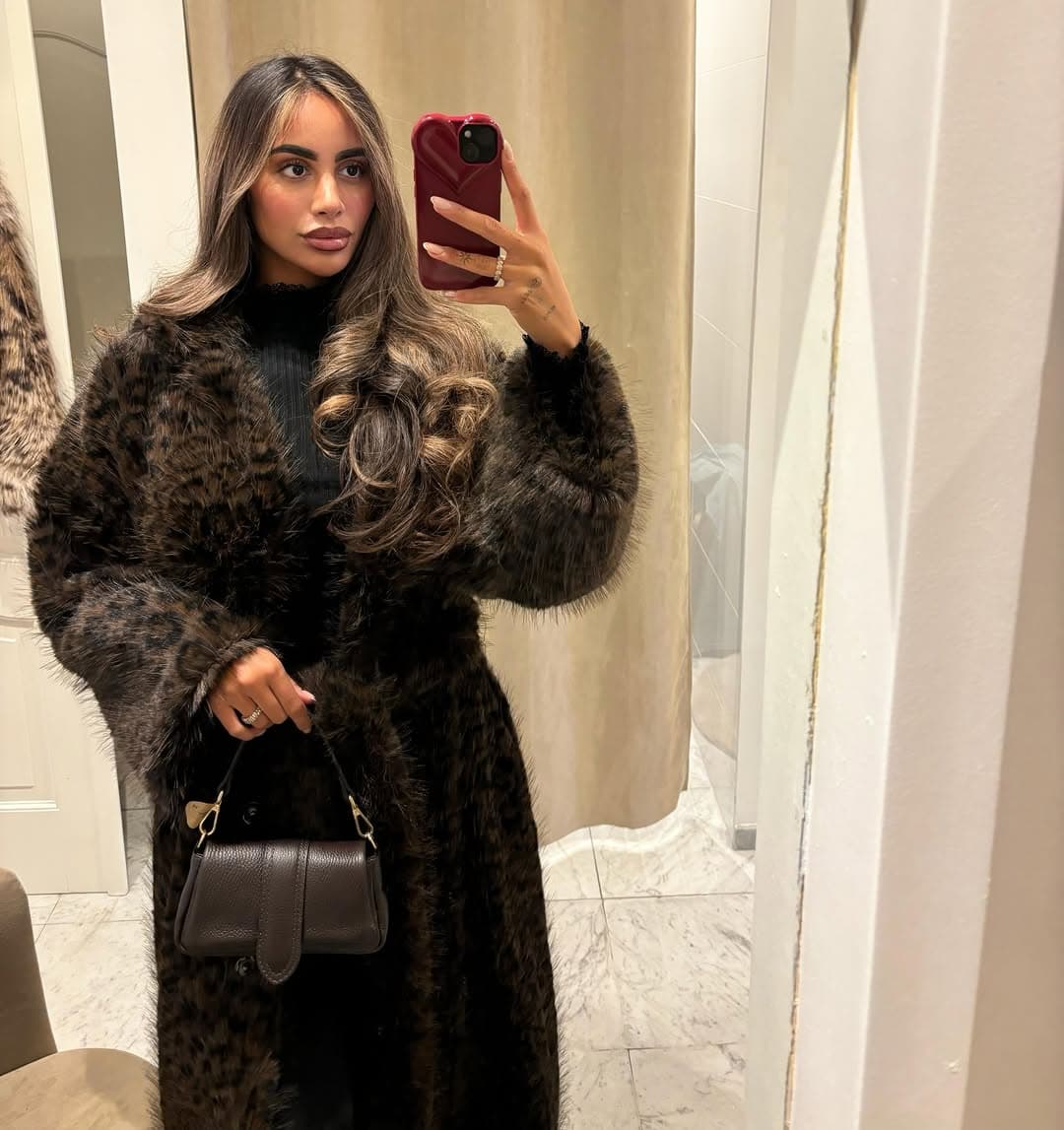 Faux fur jas Snow